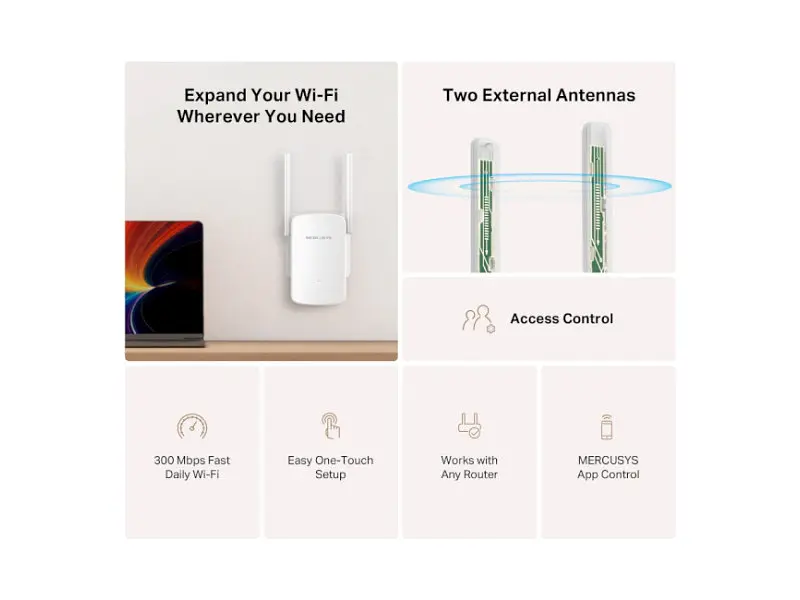 Підсилювач Wi-Fi Mercusys ME12 - фото 3