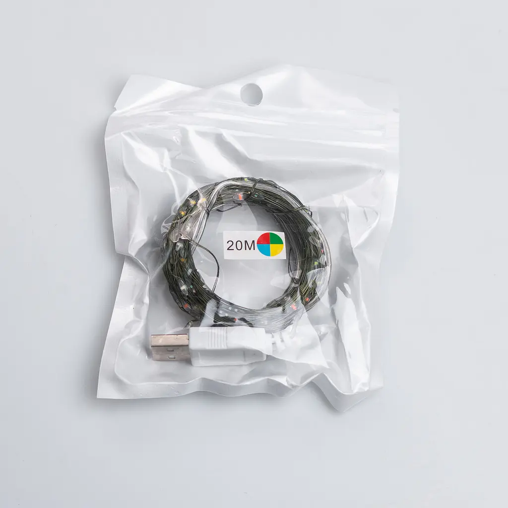Гірлянда Роса нитка 200 LED довжина 20 м від USB зелена, мультиколор GarlandoPro USB200L20MGML - фото 20
