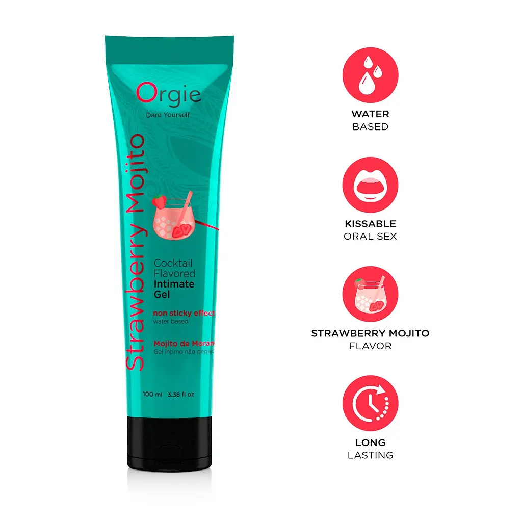 Лубрикант на водній основі Orgie Lube Tube Strawberry Mojito, 100 мл - фото 3