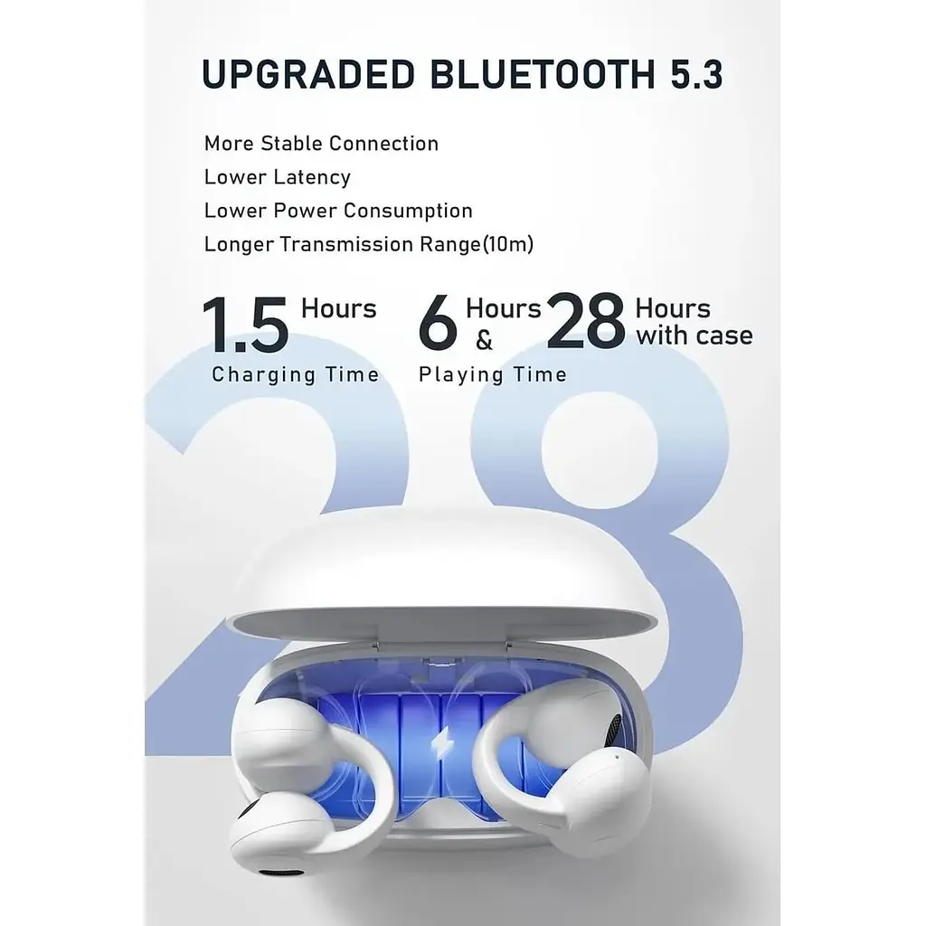 Навушники Tonemac Q7 EarClip Bluetooth 5.3 Bluetooth з мікрофоном ENC - фото 2