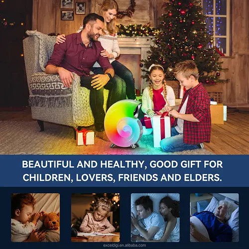 Акумуляторний нічник G-Smart N70 RGB з годинником та Bluetooth колонкою (Білий) - фото 2