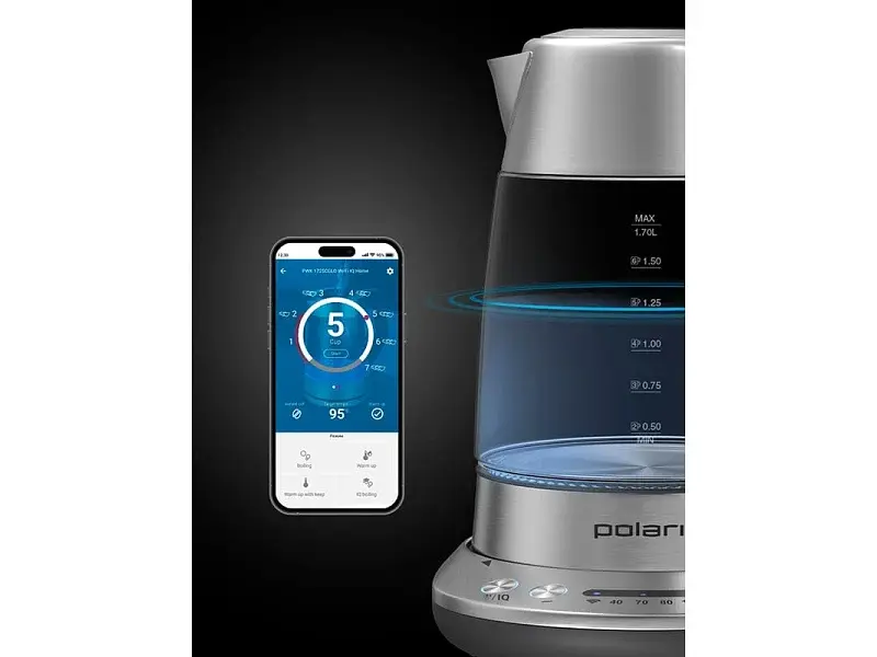 Електрочайник Polaris PWK 17115CGLD WIFI IQ Home Matte - фото 7