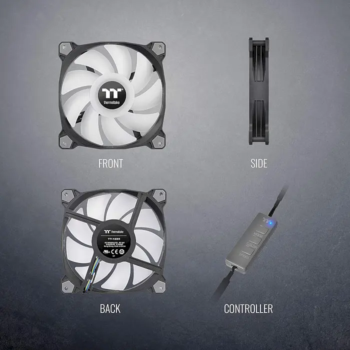 Вентилятор Thermaltake Pure Duo 14 ARGB Sync Radiator Fan 2-Fan Pack Black (CL-F116-PL14SW-A) - фото 5