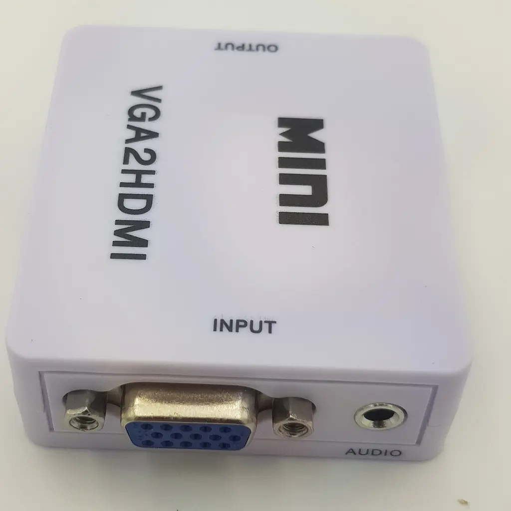 Конвертер адаптер з VGA в HDMI перехідник перетворювач 1080P відео та аудіо UKC білий - фото 7