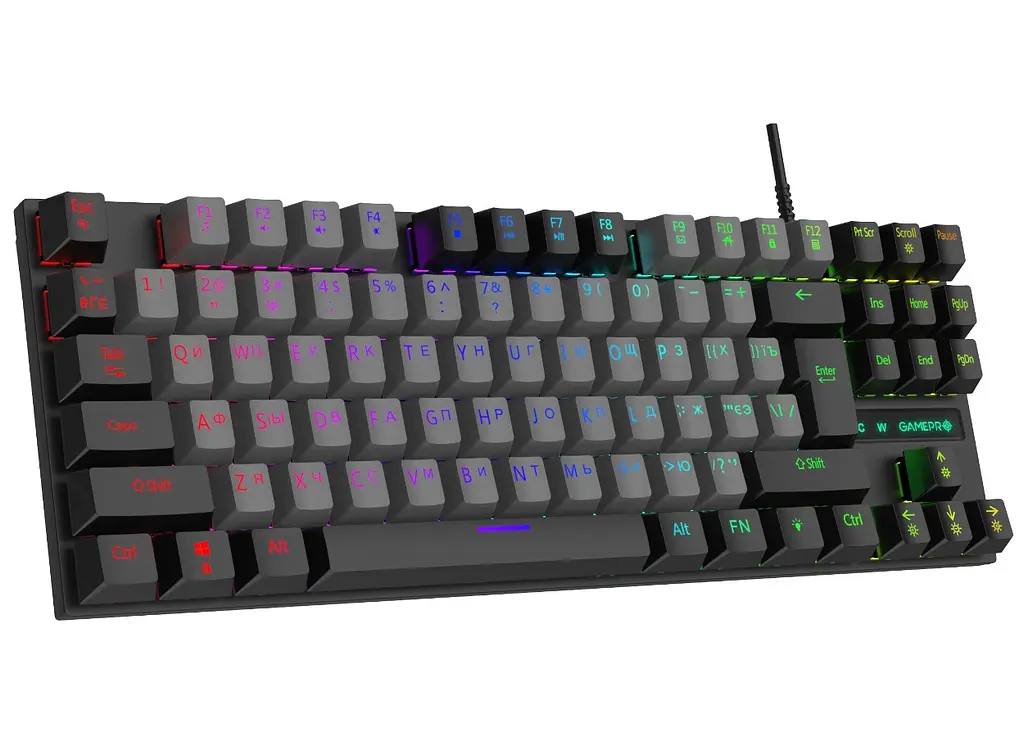 Клавиатура игровая механическая GamePro GPMK-100 Black USB Blue Switch - фото 2
