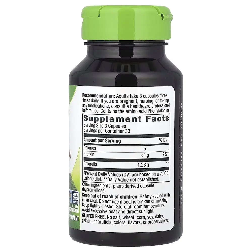 Хлорелла Nature's Way Chlorella Micro-Algae, 100 вегакапсул для підтримки імунної системи - фото 2