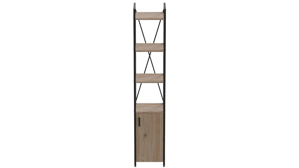 Етажерка 4/34 Серії Конект з тумбою 179x34x28 Чорний ДСП Дуб Сан-Марино FRD-104464 - фото 4