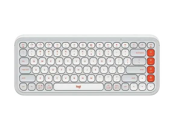 Клавiатура бездротова Logitech Pop Icon Keys Off White (920-013072)