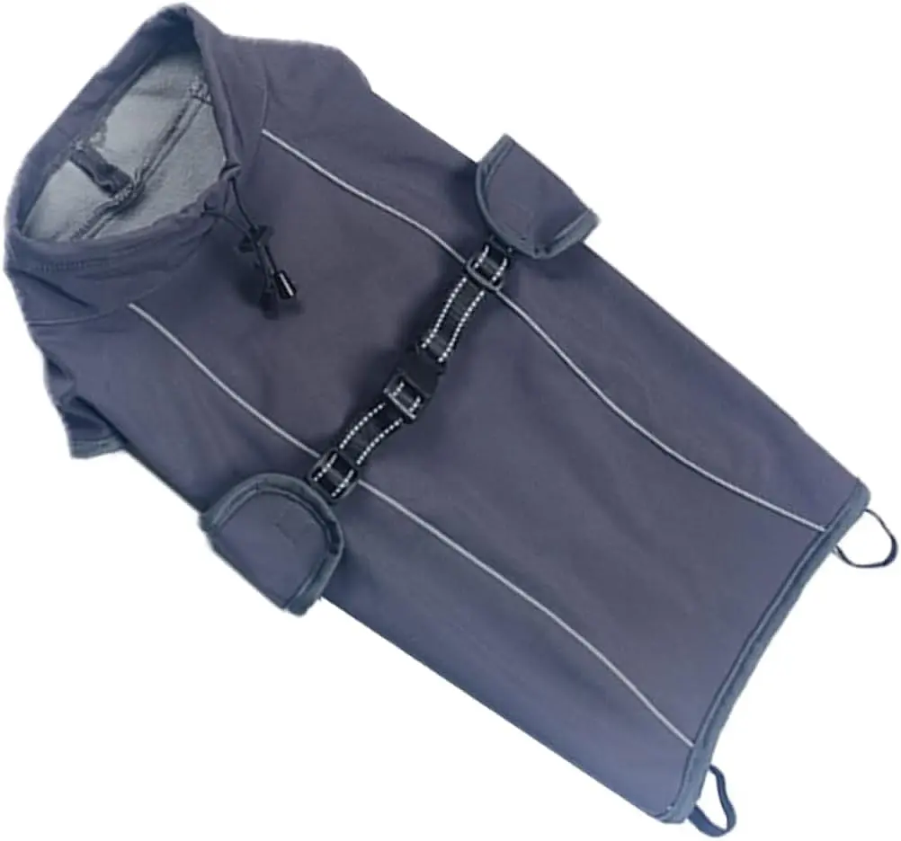 Світловідбивне тепле пальто для собак Derby DJ64 Grey XL - фото 7