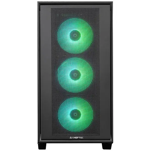 Корпус Chieftec HUNTER 3 GS-03B-OP 4x120mm A-RGB, USB-C, E-ATX, без Блок живлення, Чорний - фото 2