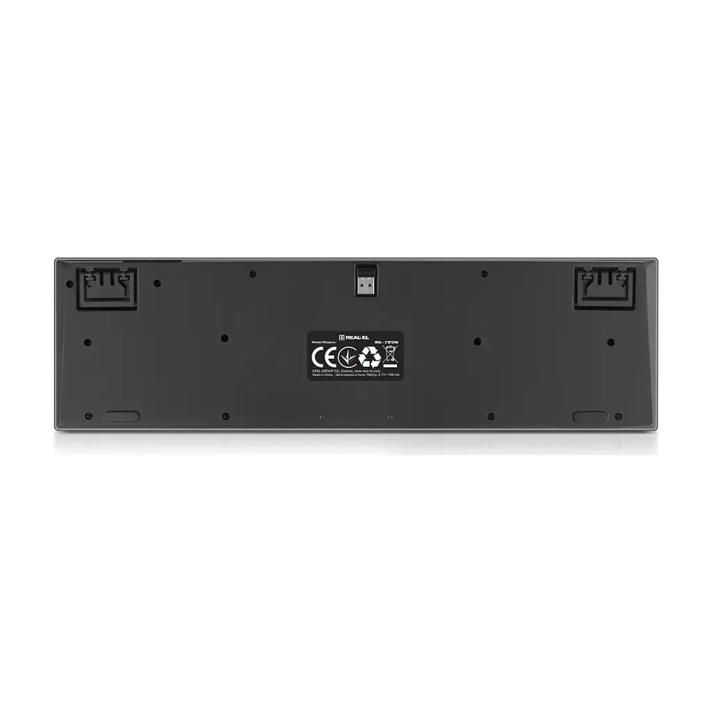 Клавіатура REAL-EL RK-725W Wireless/Bluetooth Black (EL123100061) - фото 8