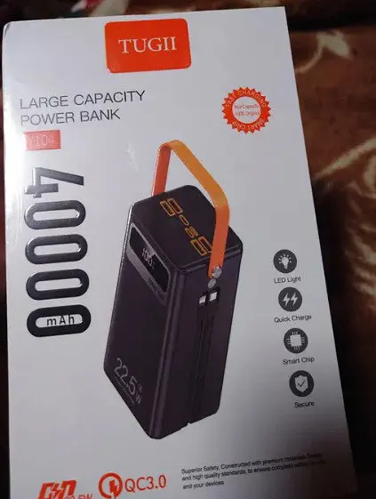 Повербанк WUW-TUGII Y104 Powerbank портативний акумулятор швидка зарядка 40 000 mAh LED-індикація Чорний - фото 7