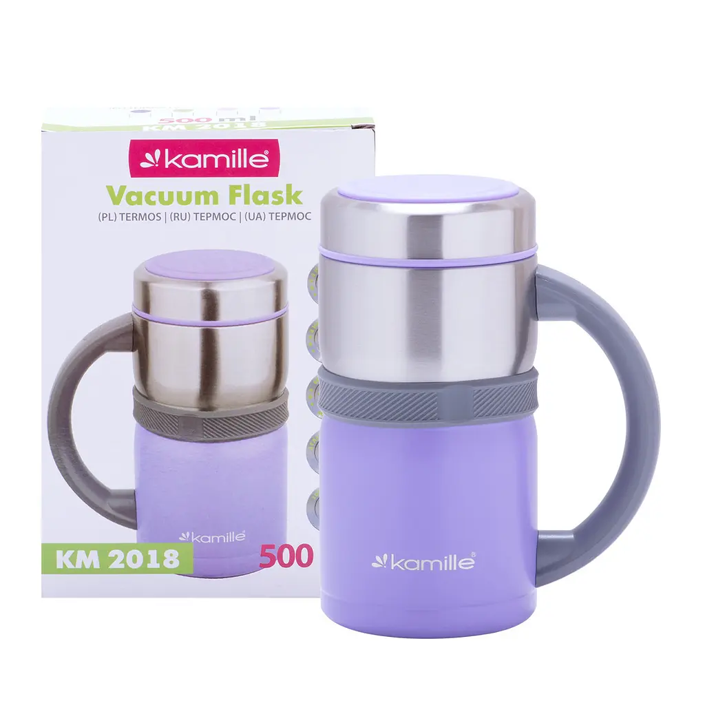 Термокухоль Kamille KM-2018 500 мл фіолетовий - фото 4