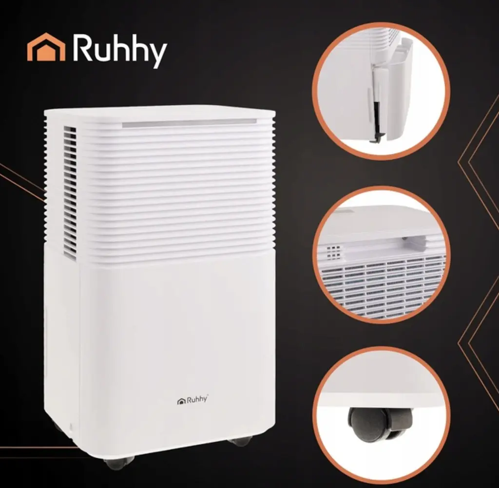 Осушувач повітря Ruhhy DRYZIX Smart WiFi (12 л/добу), поглинач вологи 200 Вт, бак 2 л - фото 6