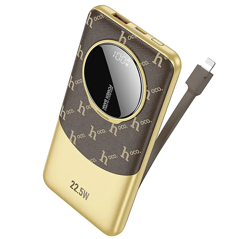 Портативний ЗП Power Bank Hoco Q29 Nobility 22.5W+PD20W + Lightning 10000 mAh Brown - фото 2