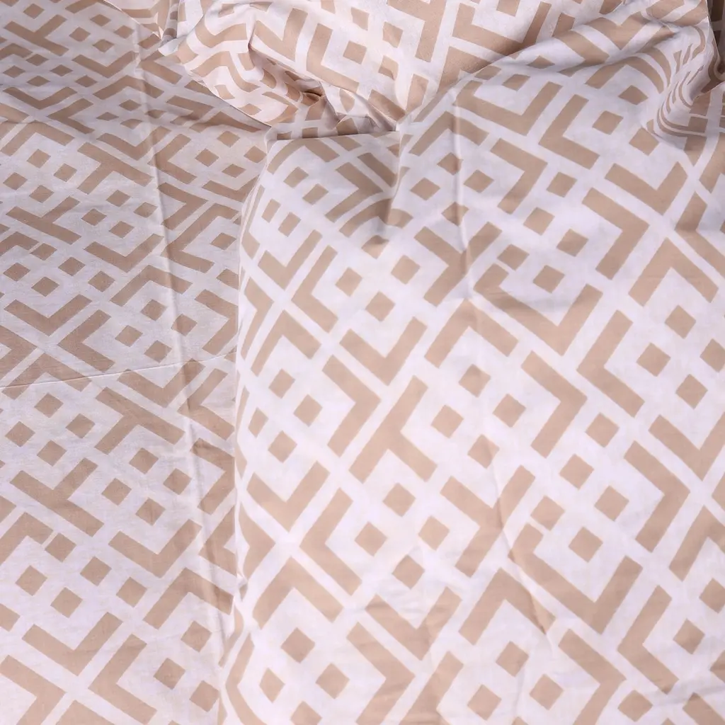 Простыня MirSon Abstract Beige бязь 150 x 220 см (2200013164647) - фото 2