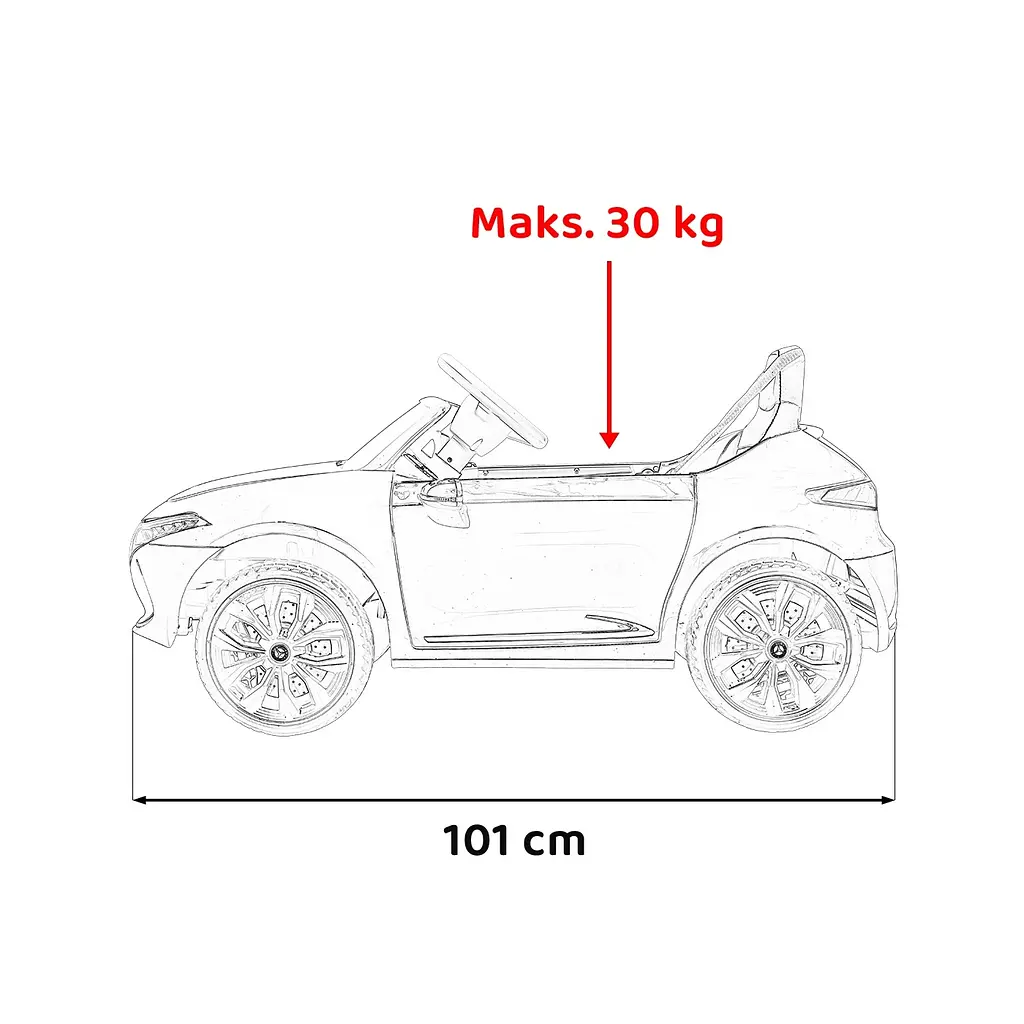 Електромобіль Ramiz Mercedes-Benz AMG EQA 12 В, чорний (PA.QY2288.CZ) - фото 3