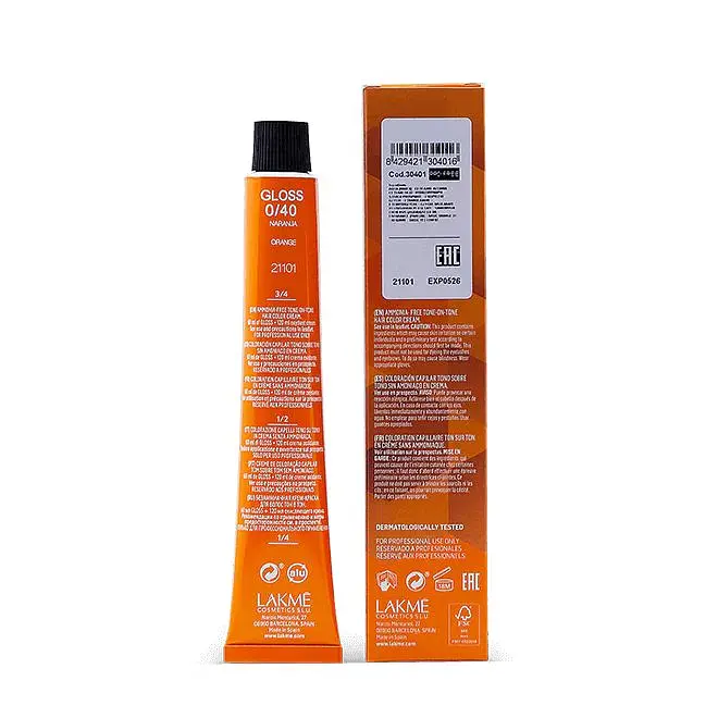 Тонувальна крем-фарба для волосся Lakme Gloss Color Rinse відтінок 0/40 помаранчевий міксвідтінок 60 мл - фото 4