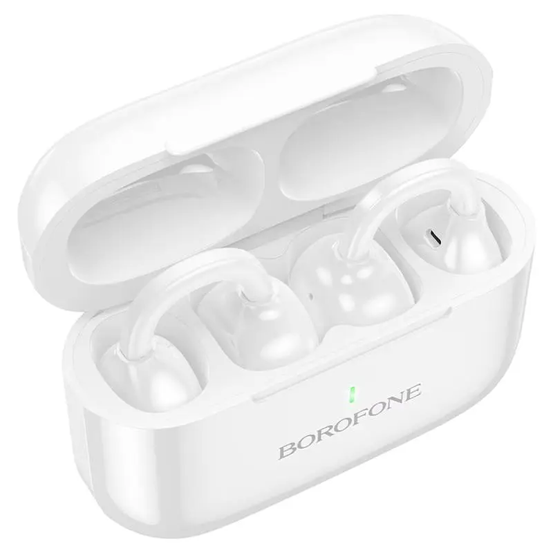 Бездротові TWS навушники Borofone BW95 Cancion clip-on White - фото 5
