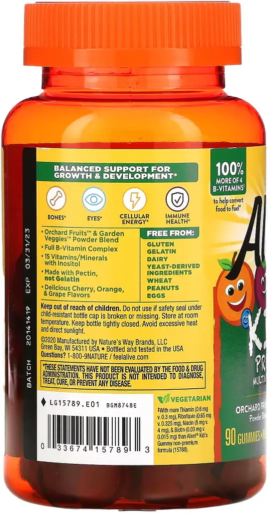 Вітаміни та мінерали Nature's Way Alive! Gummies Multi-Vitamin for Children, 90 желейок - фото 3