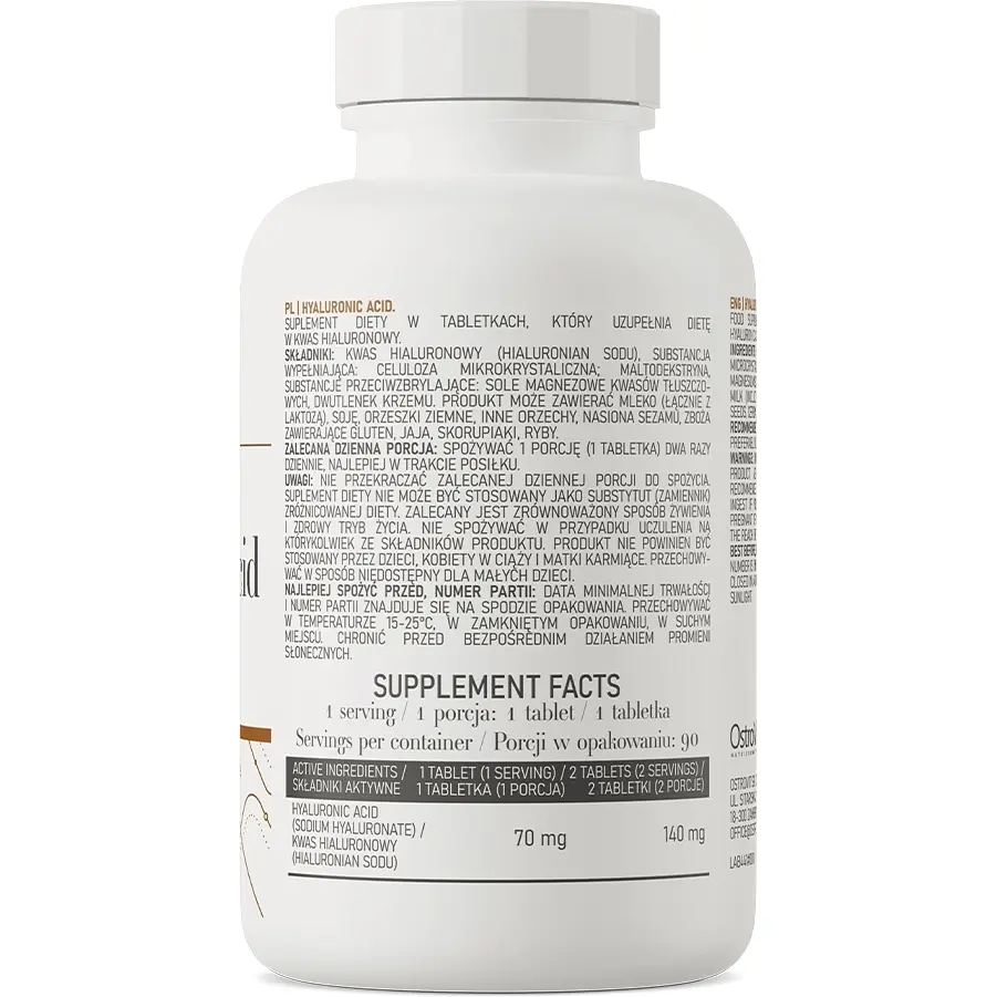 Натуральна добавка OstroVit Hyaluronic Acid 90 таблеток - фото 3