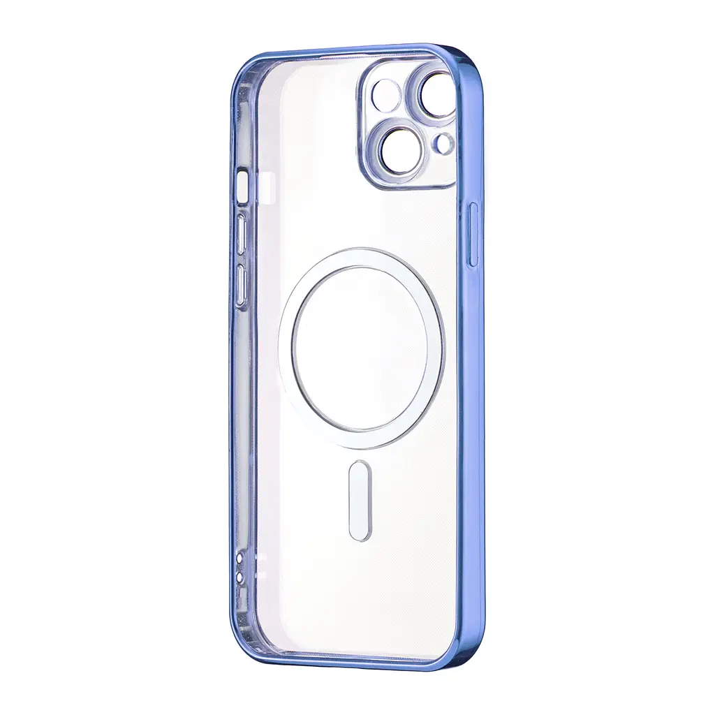 Чохол Ductil Metallic Edge with MagSafe (Protected Camera & Lens) iPhone 15 Plus Light Blue - фото 3