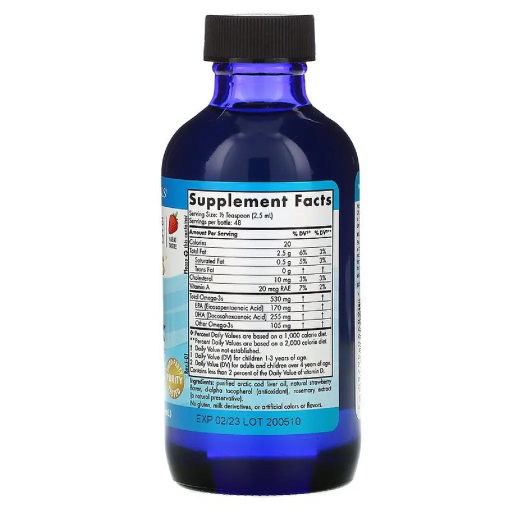 Рыбий жир для детей Nordic Naturals Children's DHA со вкусом клубники 535 мг 119 мл - фото 2