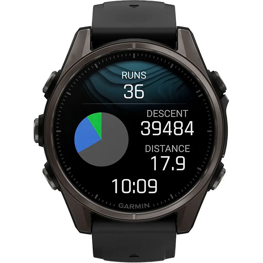 Смарт-годинник Garmin Fenix 8 AMOLED Sapphire 43mm Carbon Gray DLC Titanium with Black/Pebble Gray Silicone Band (010-02903-21) [115064] - фото 11