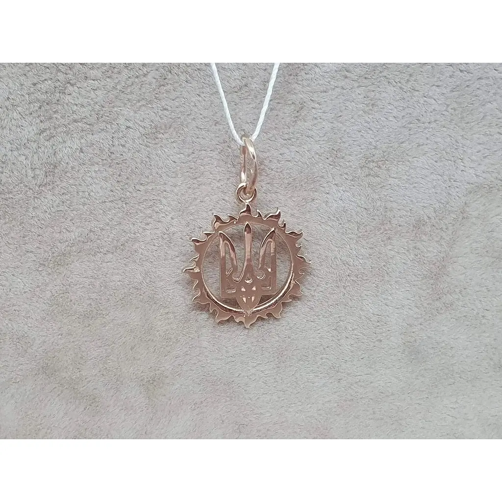 Золота підвіска Гаразд Тризуб. 3644046 - фото 2