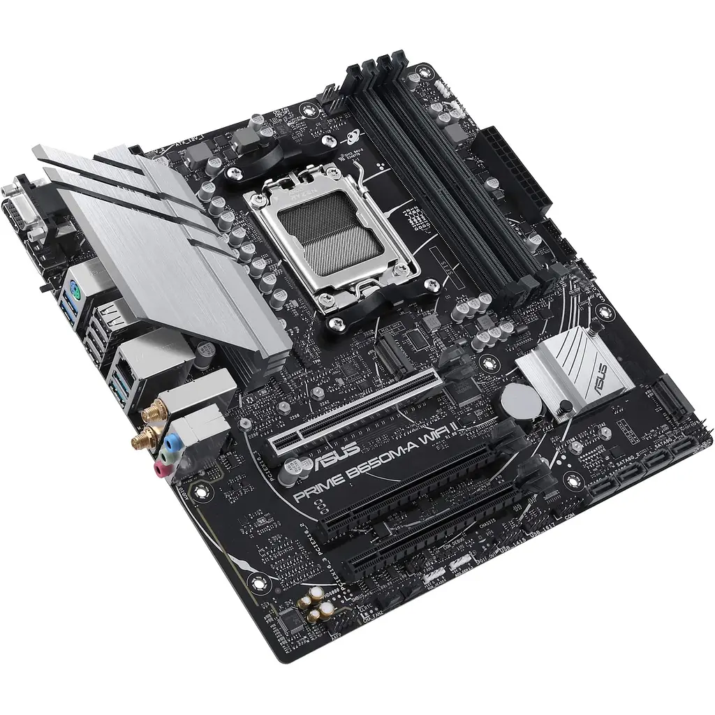 Материнская плата Asus Prime B650M-A WIFI II sAM5 B650 4xDDR5 M.2 D-Sub HDMI DP WiFi BT mATX - фото 5