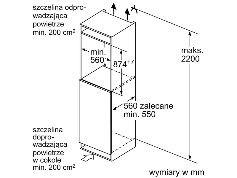 Холодильник з морозильною камерою Bosch KIL22NSE0 - фото 2