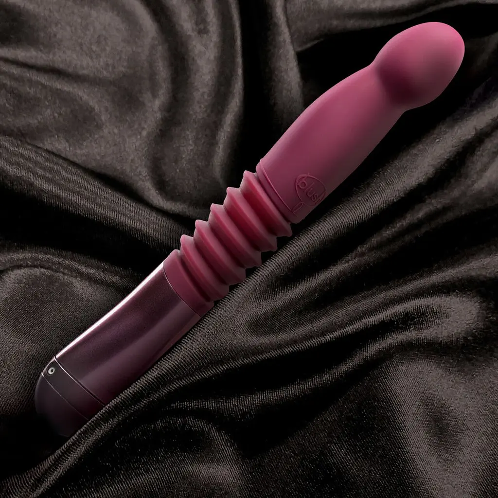 Пульсатор для точки G Blush Temptasia - Trixie Thrusting Dildo - Wine Red, 3 швидкості - фото 8