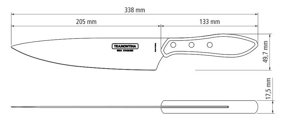 Ніж для м'яса Barbecue Polywood, 203 мм TRAMONTINA kuh0017356 - фото 2