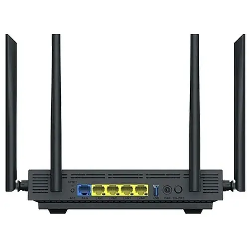 Роутер Netis N6, Black, Wi-Fi 6 (2.4GHz/5GHz, до 1775 Mb/s), 4 LAN 100/1000 Mb/s, RJ45 100/1000 Mb/s, USB, 4 зовнішні незнімні антени - фото 4