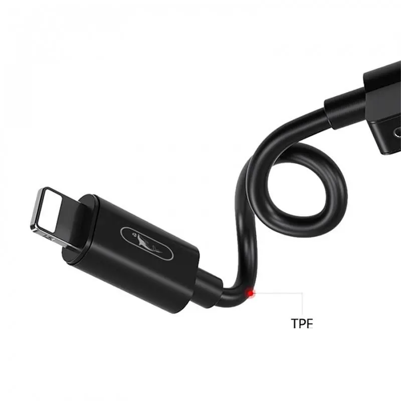 Переходник SkyDolphin AU01 Lightning - 2хLightning (M/F), Black (ADPT-00026) - фото 4