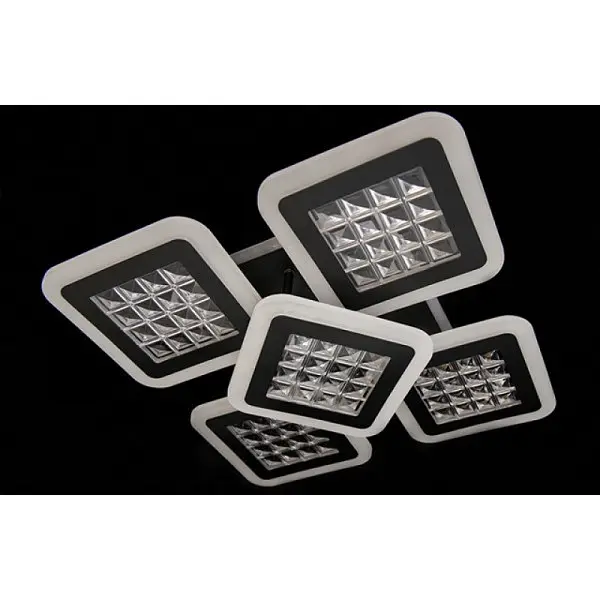 LED люстра світлодіодна стельова з пультом і підсвічуванням Linisoln 2723-4+1S WH,BK - фото 2