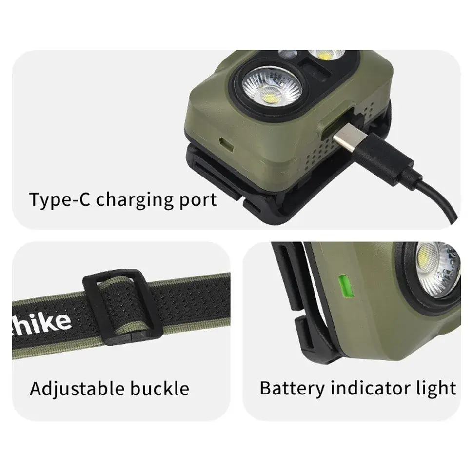 Налобний ліхтар Naturehike ABS, 5.7х3х3.8 см, коричневий - фото 3