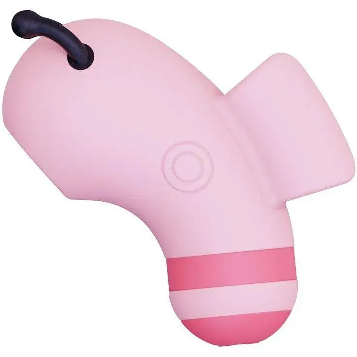 Вакуумний стимулятор з мікрострумами CuteVibe Beebe Pink на палець - фото 3