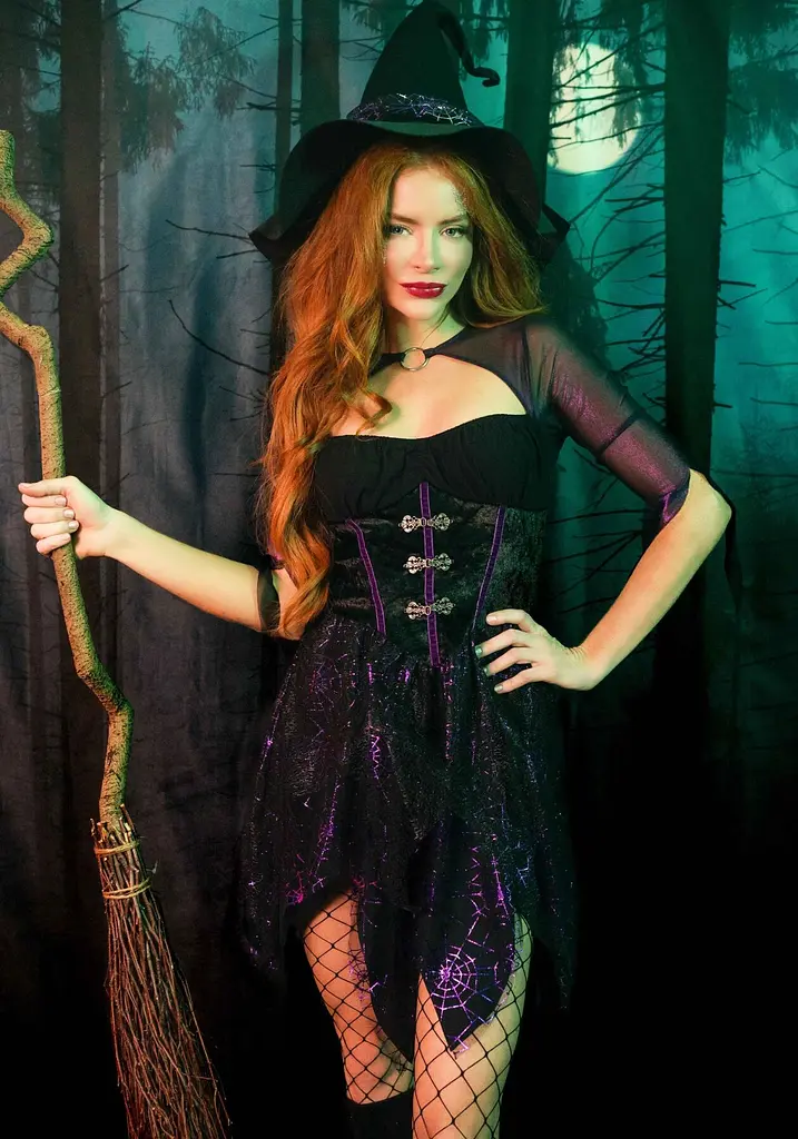 Костюм відьми Leg Avenue Mystical Witch S, сукня, капелюх - фото 3