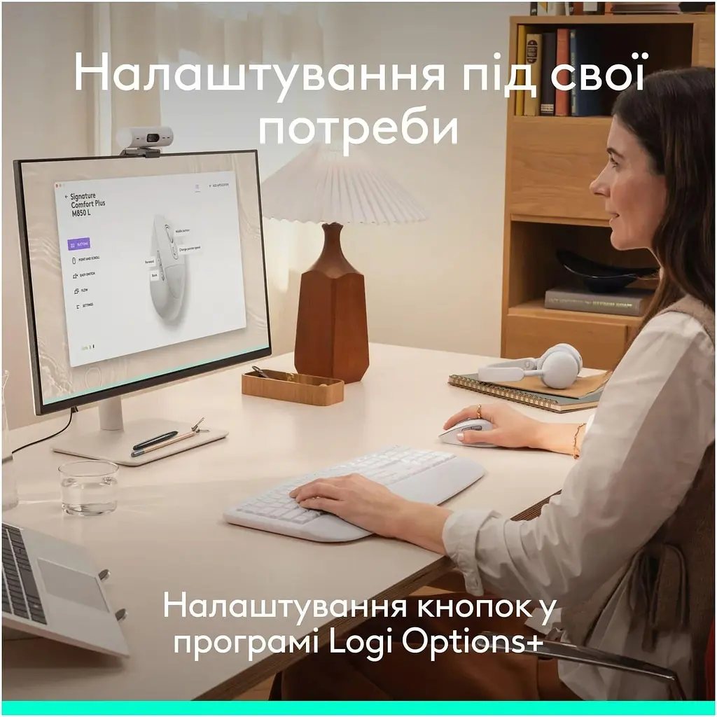 Миша Logitech Signature Comfort Plus M850L Wireless Mouse Off-White (910-007716) - фото 6