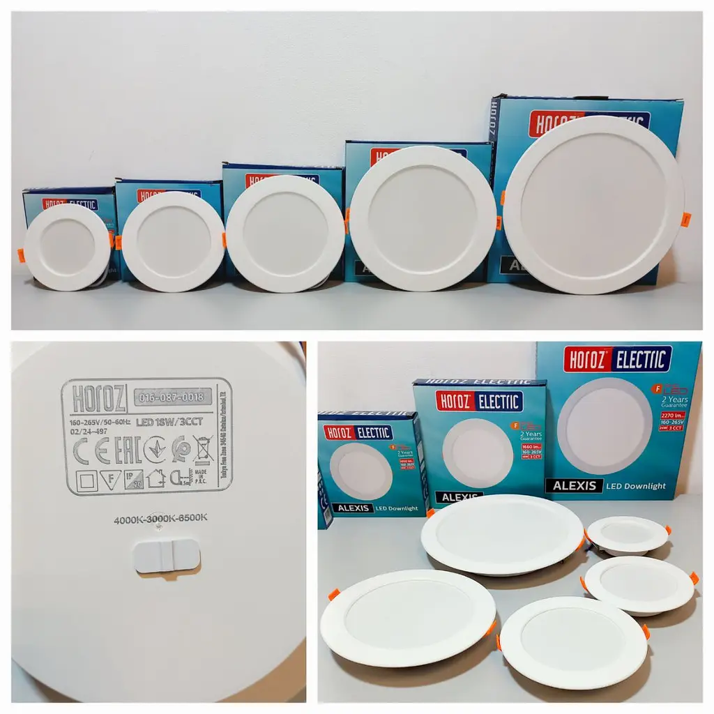 Светильник светодиодный Horoz Electric Alexis-24 3CCT 24W белый (3000K-4000K-6500K) - фото 6