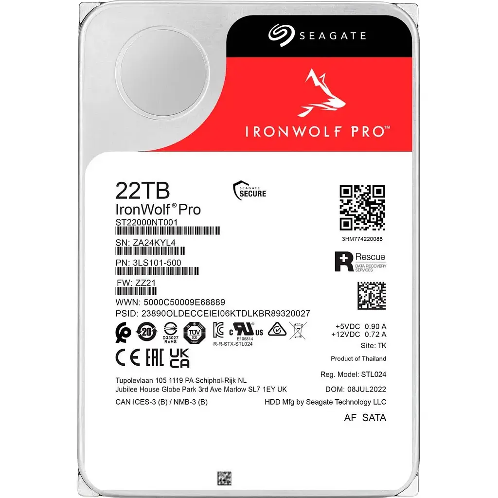 Жорсткий диск 3.5" Seagate IronWolf Pro 22TB SATA 512MB [ST22000NT001] [141031] - фото 2