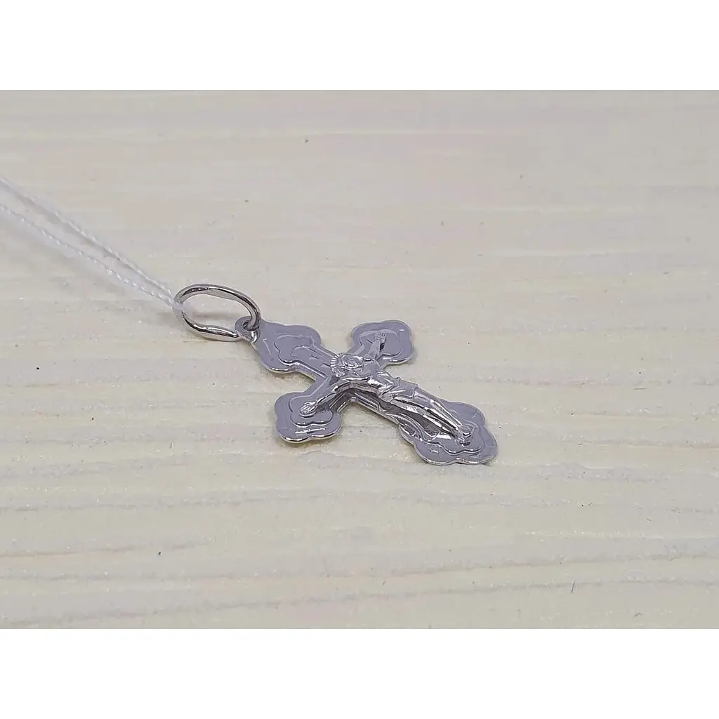 Золотий хрестик Харківська ювелірна фабрика. Розп'яття Христа. 11121-бел - фото 2