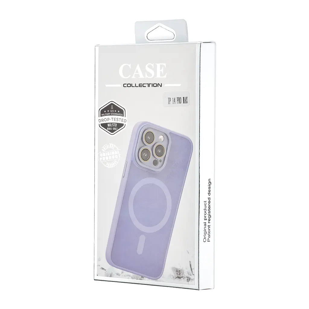 Чохол Silicone Matte Case Protected Camera with MagSafe iPhone 14 Pro Max Lilac - фото 2