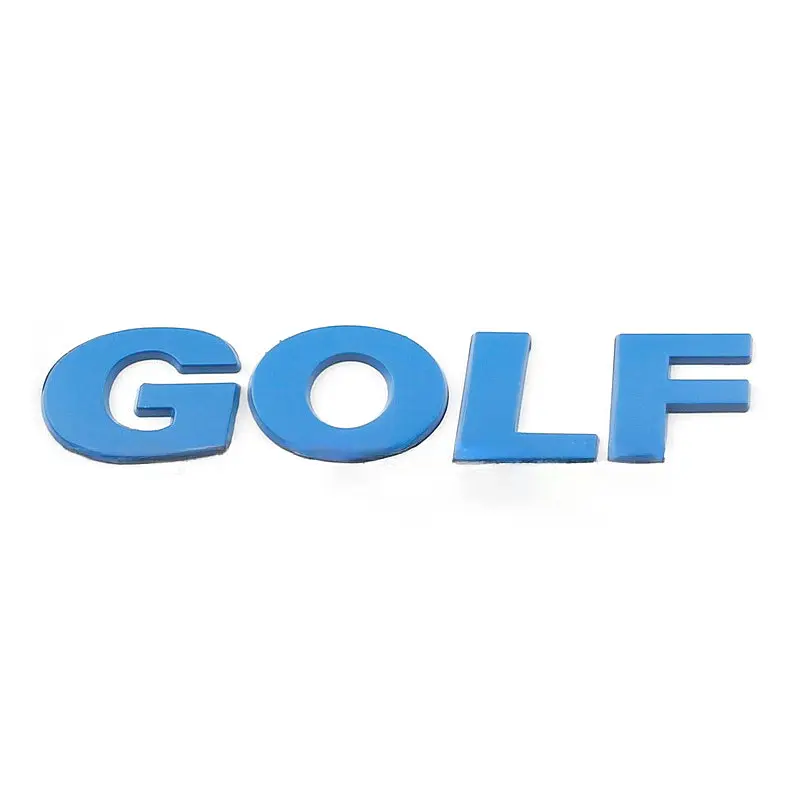 Емблема напис GOLF Гольф для Volkswagen Синя 121x26 мм на скотчі (Завод) - фото 2