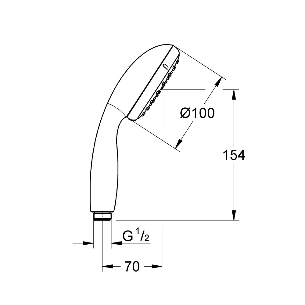 Ручной душ Grohe QuickFix Vitalio Go 100 26189000, Хром - фото 2