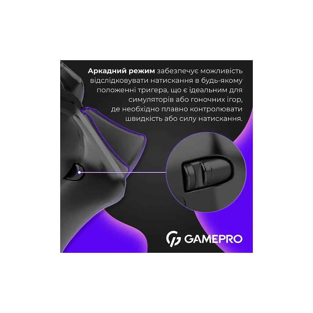 Геймпад GamePro GPX13B 2.4G/BT 5.1/USB/PC/iOS/Android RGB чорний (GPX13B) - фото 6