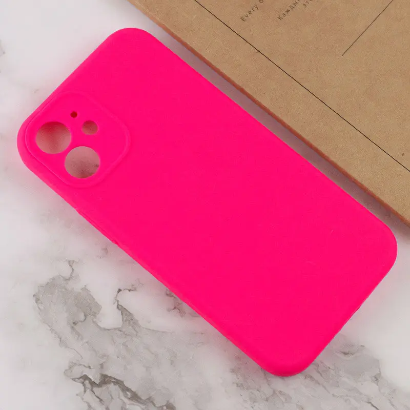 Чохол Epik Silicone Case Full Camera Protective AA NO LOGO для Apple iPhone 12 6.1 Рожевий/Barbie pink - фото 3