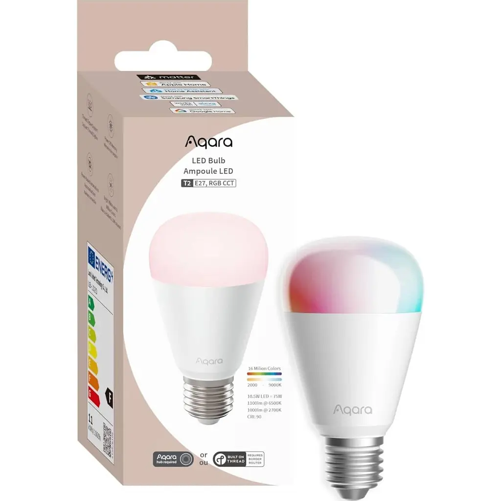 Світлодіодна лампа Aqara Smart LED Bulb T2 RGB (LB-L02D) [154101] - фото 9