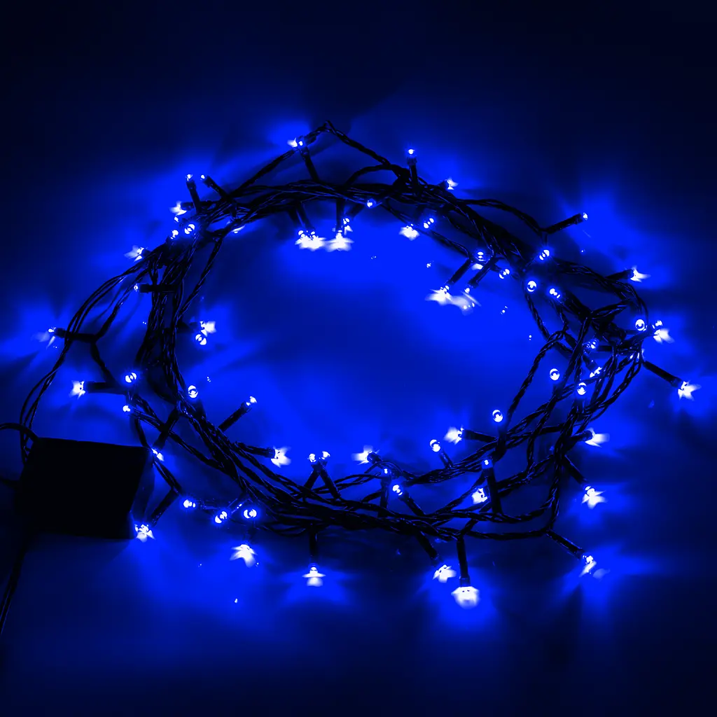 Електрогірлянда Yes! Fun нитка 70 LED 8 режимів миготіння 4.9 м синя (974843) - фото 4